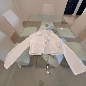 SHEIN Elegant White Crop Top